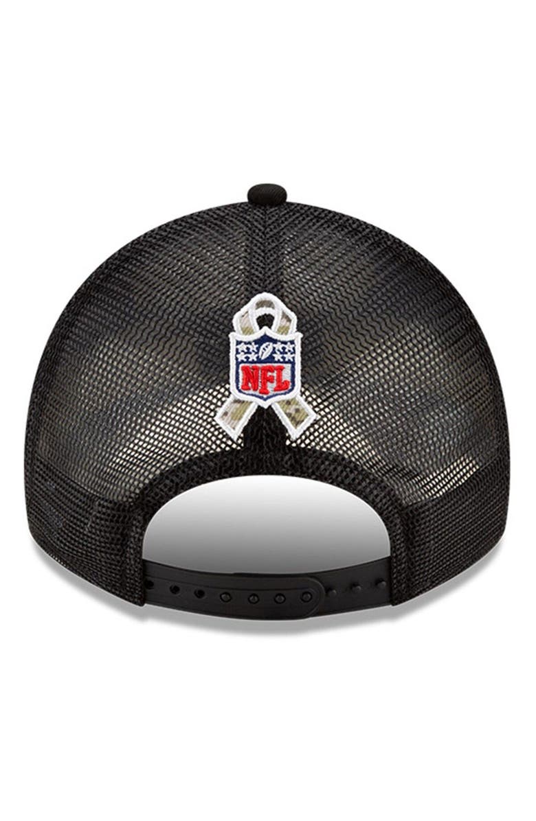 New Era Men's New Era Black Washington Football Team 2021 Salute To Service Trucker 9TWENTY Adjustable Hat, Alternate, color,