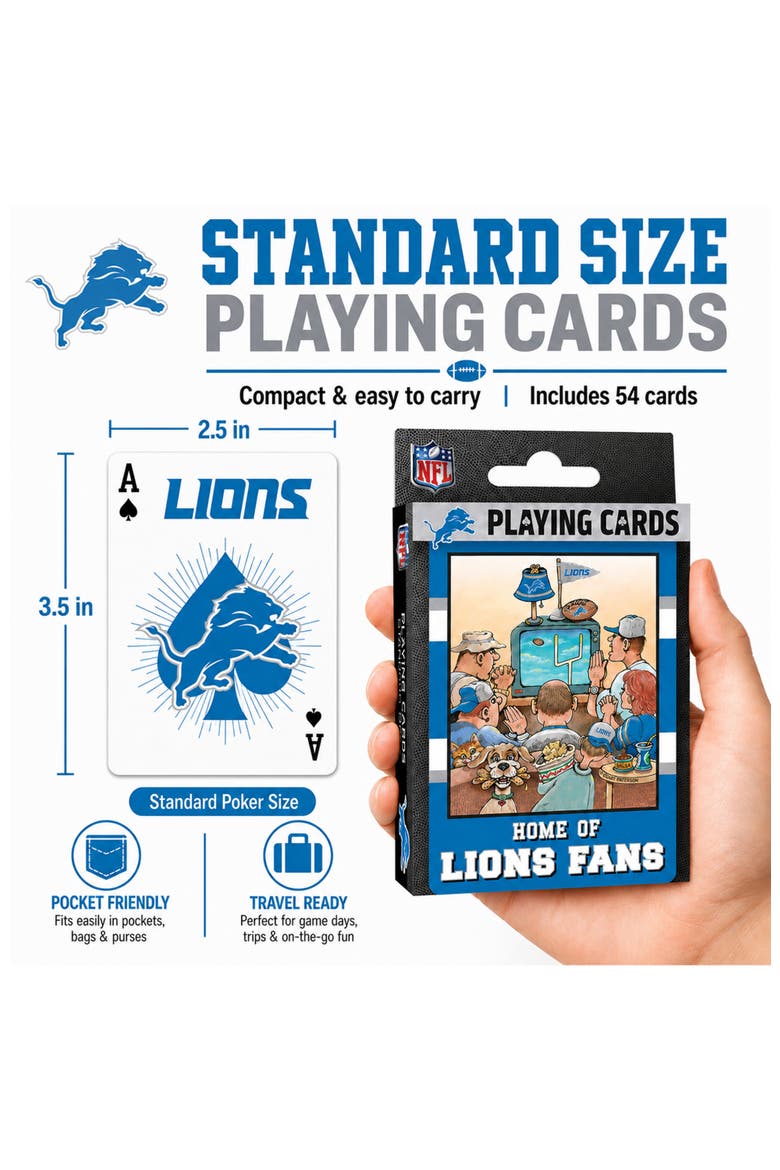 Detroit Lions Fan Deck Playing Cards, Alternate, color, Multicolor