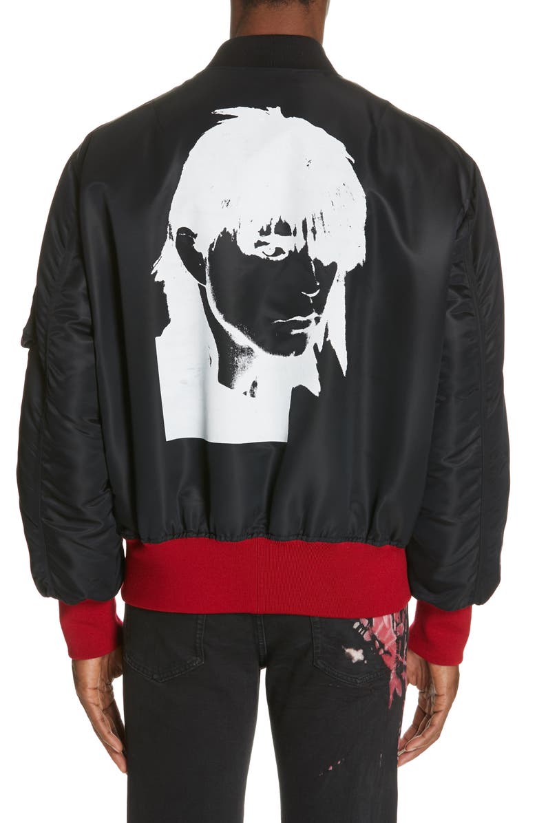 CALVIN KLEIN 205W39NYC Satin Nylon Bomber Jacket, Alternate, color, 