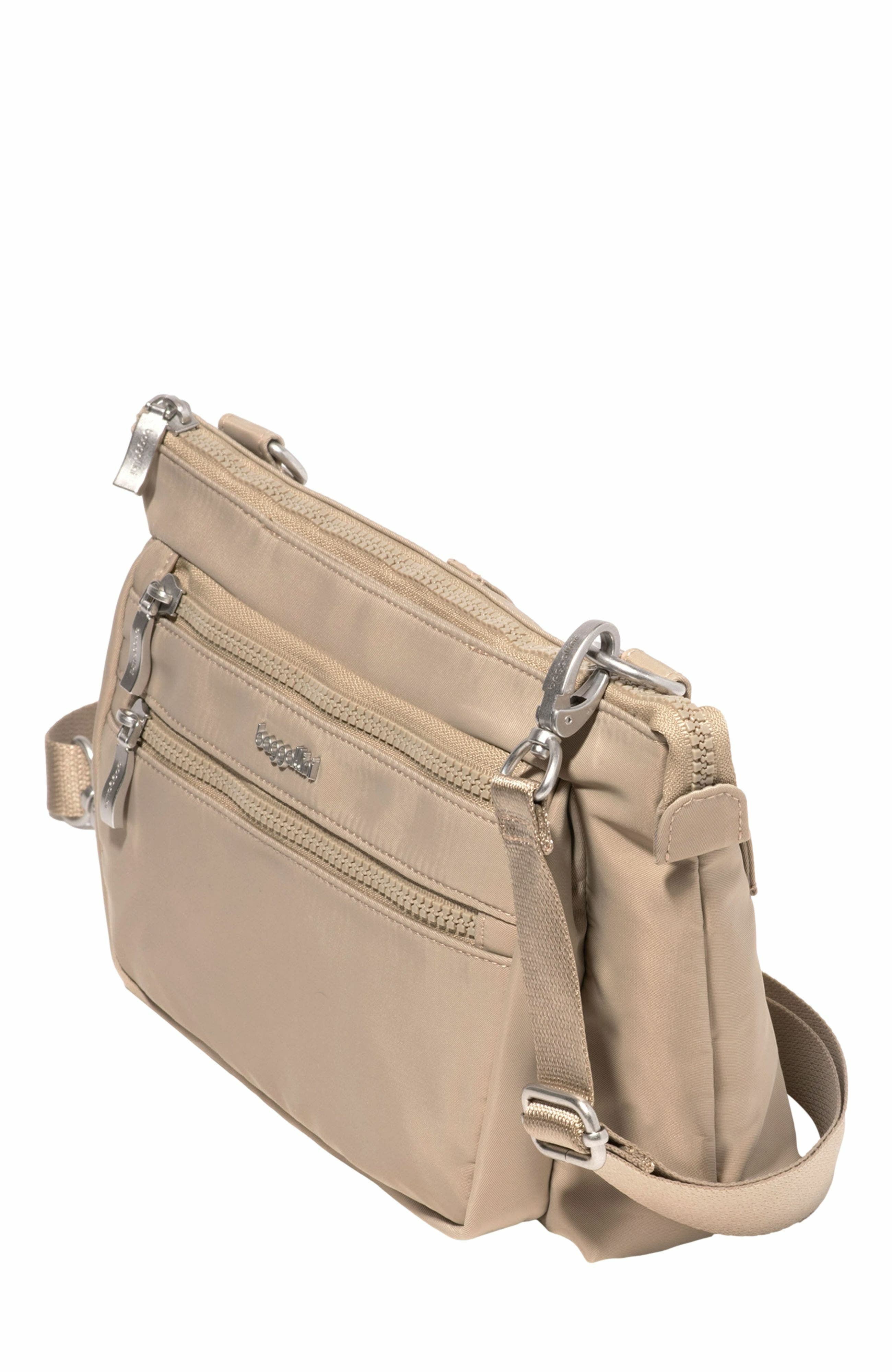 BAGGALLINI Pocket Belt Bag Convertible Crossbody Waist Pack, Alternate, color, Taupe Twill