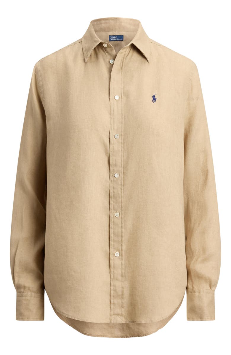 Polo Ralph Lauren Classic Fit Linen Button-Up Shirt, Alternate, color, Coastal Beige