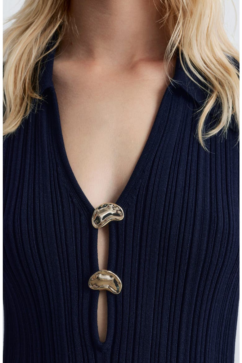 Sleeveless Rib Midi Sweater Dress, Alternate, color, BLUE DARK
