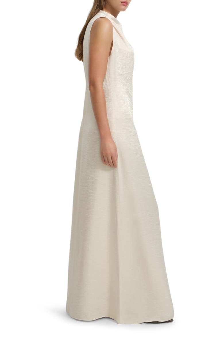 Senna Funnel Neck Gown, Alternate, color, PEARL
