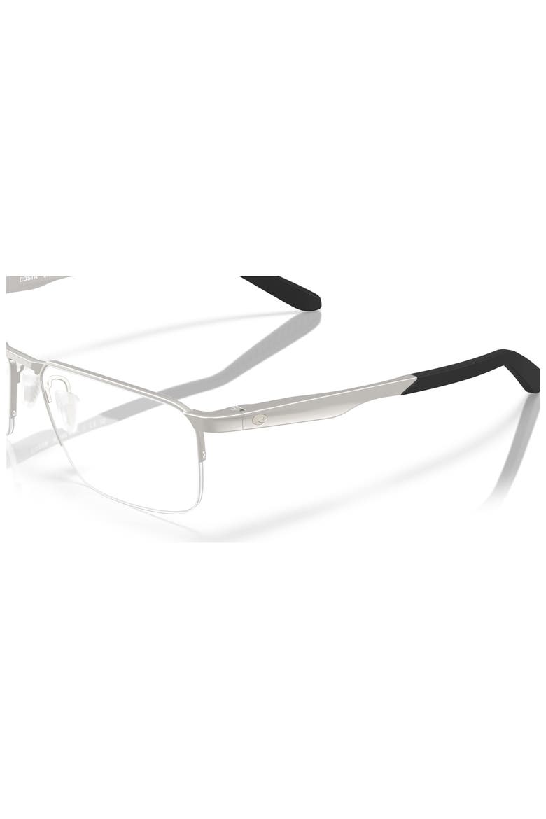 57mm Rectangle optical glasses, Alternate, color, Silver