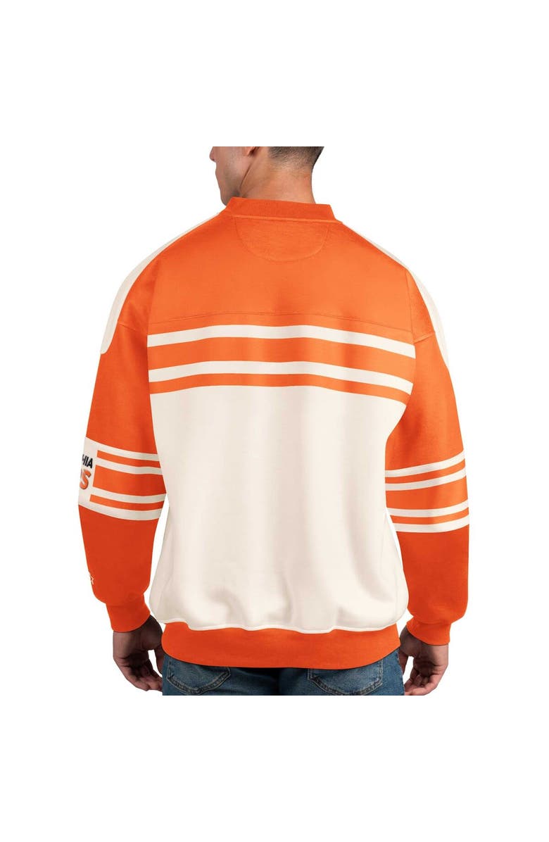 STARTER Men's Starter White Philadelphia Flyers Defense Fleece Crewneck Pullover Sweatshirt, Alternate, color, White