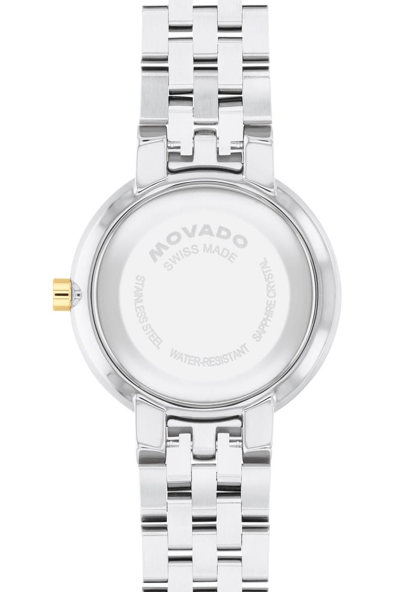 Museum Classic Lab Grown Diamond Bracelet Watch, 29.5mm, Alternate, color, IVORY/ TWO TONE