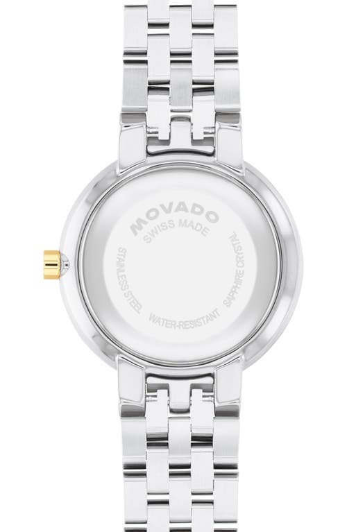 Movado Women's Museum Classic Lab Grown Diamond Swiss Quartz Light Yellow Pvd Watch, 29.5mm In Ivory/two Tone