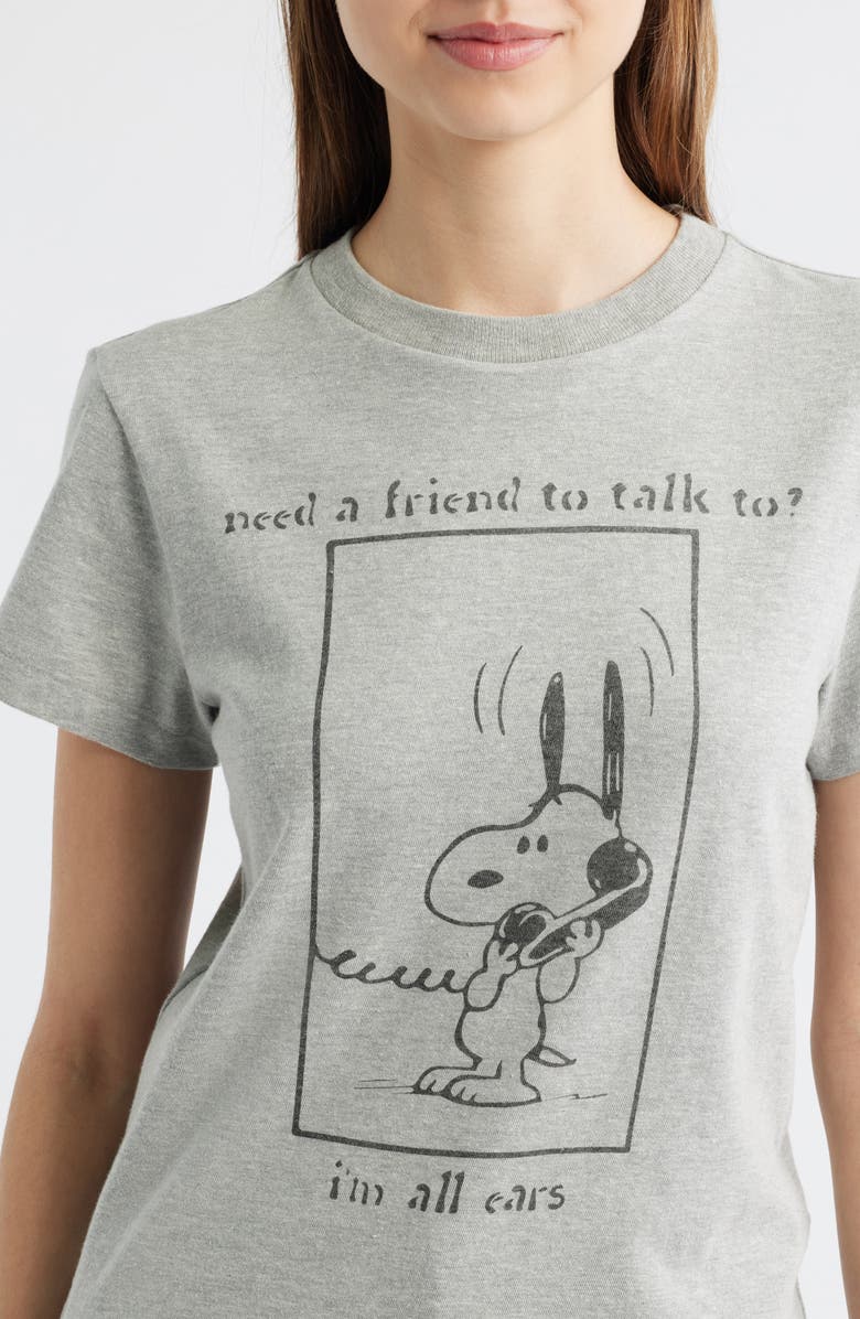 Re/Done Classic Peanuts<sup>®</sup> Snoopy Graphic T-Shirt, Alternate, color, Heather Grey