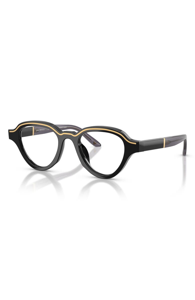 Emporio Armani 47mm Irregular Optical Glasses, Alternate, color, 
