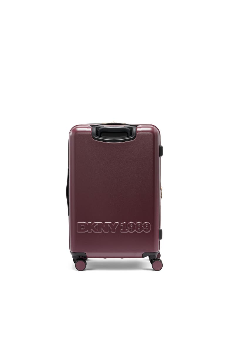 Expandable Hardshell 25" Lightweight Checked Suitcase With Spinner Wheels, Alternate, color, Burgundy