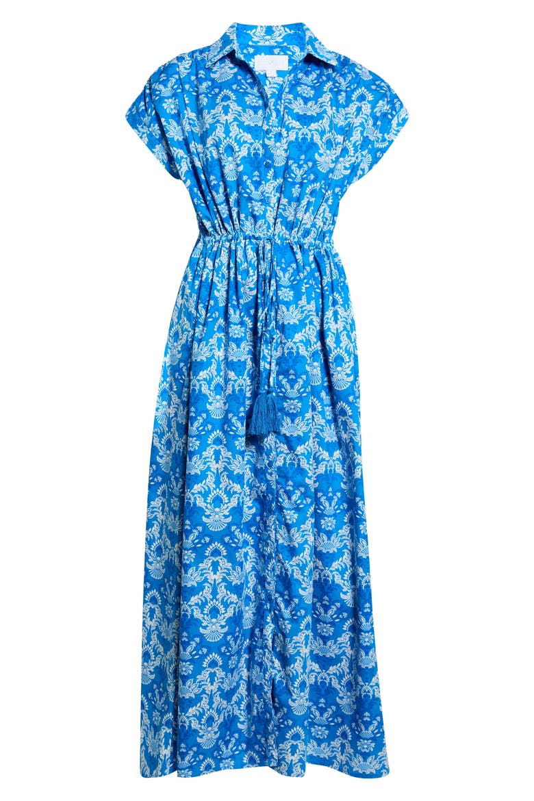 Reina Print Maxi Dress, Alternate, color, BLUES-WHITE