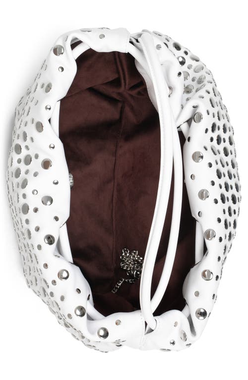 Jeffrey Campbell Brat Leather Shoulder Bag In Silver