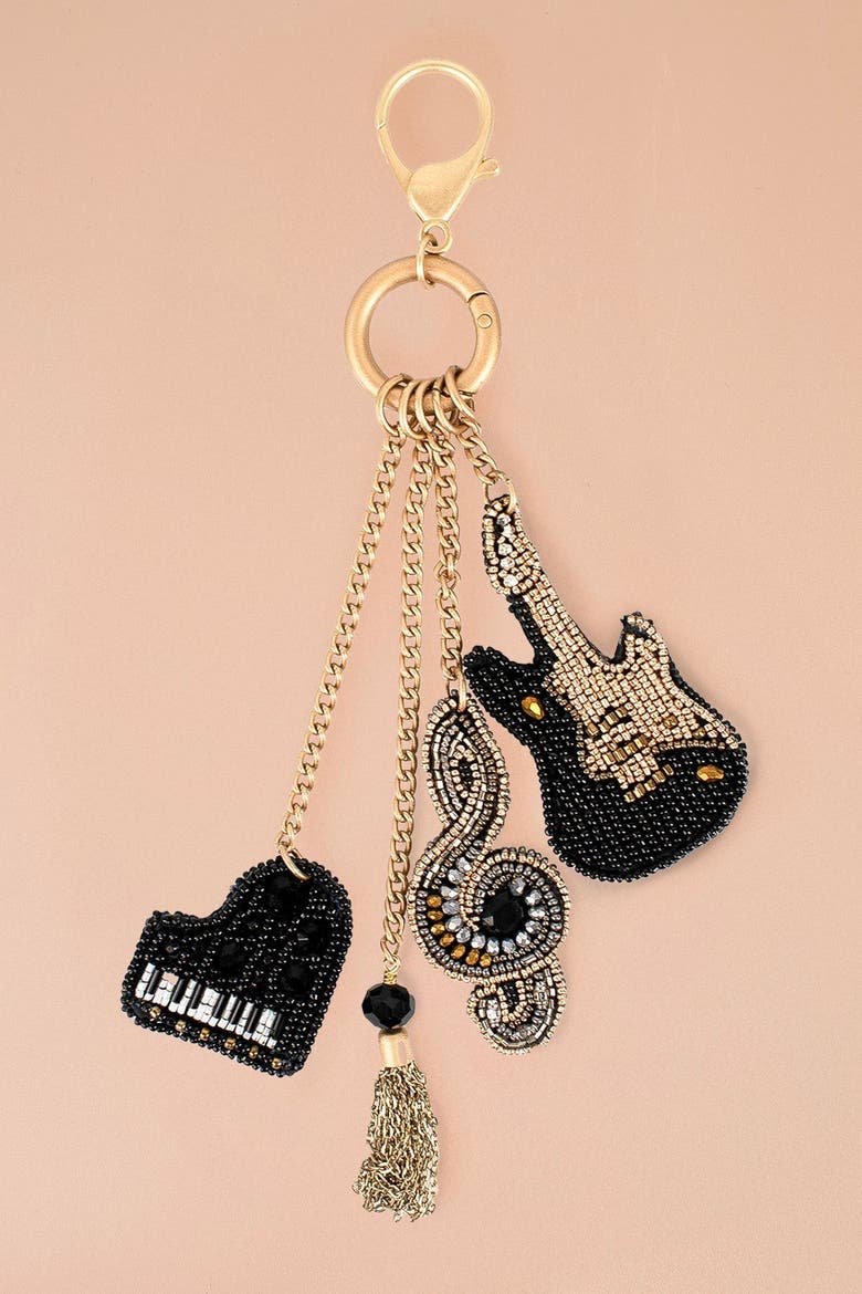 Sound Wave Charm, Alternate, color, Black