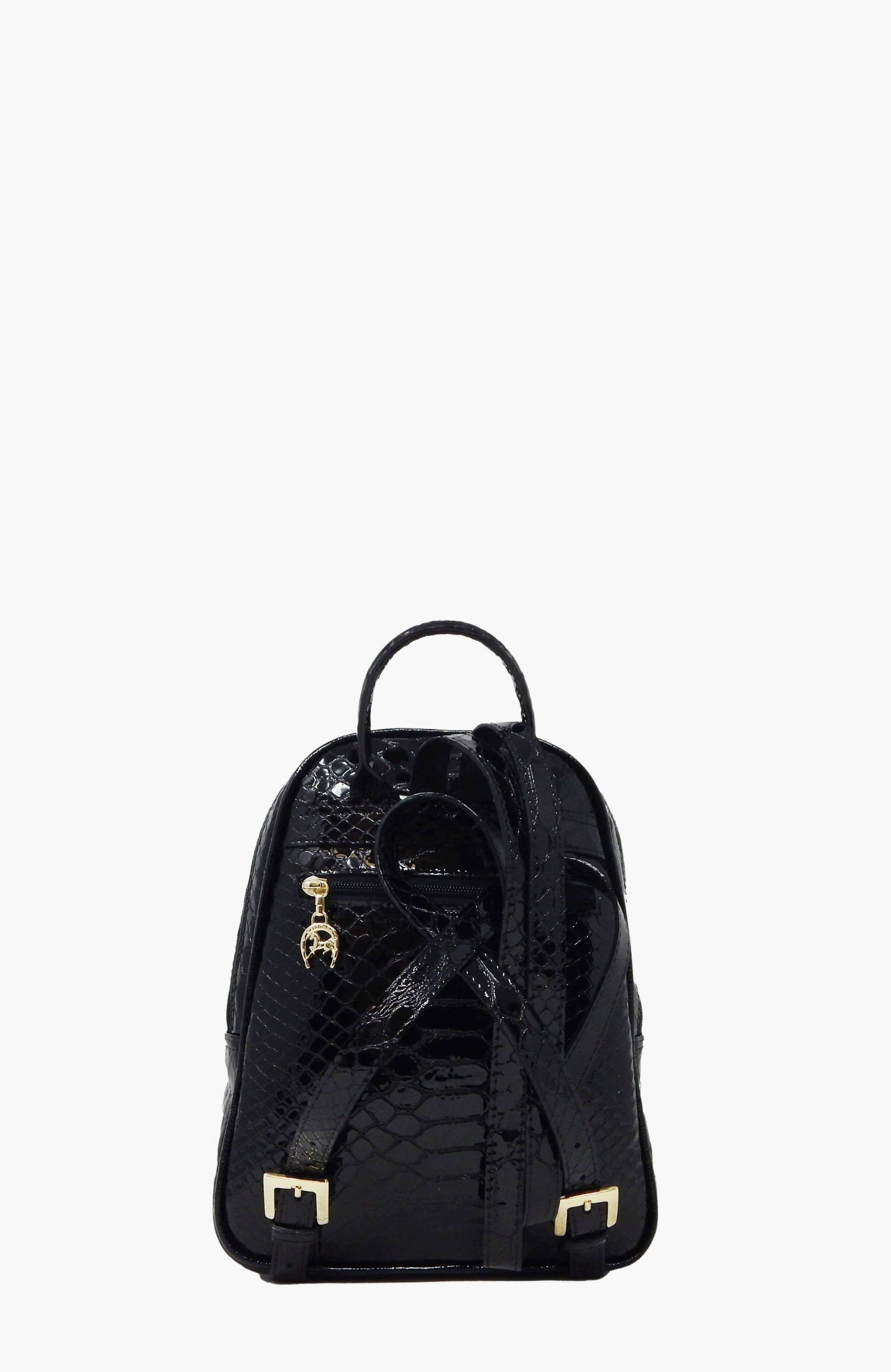 Gallop 525 Patent Leather Backpack, Alternate, color, Black