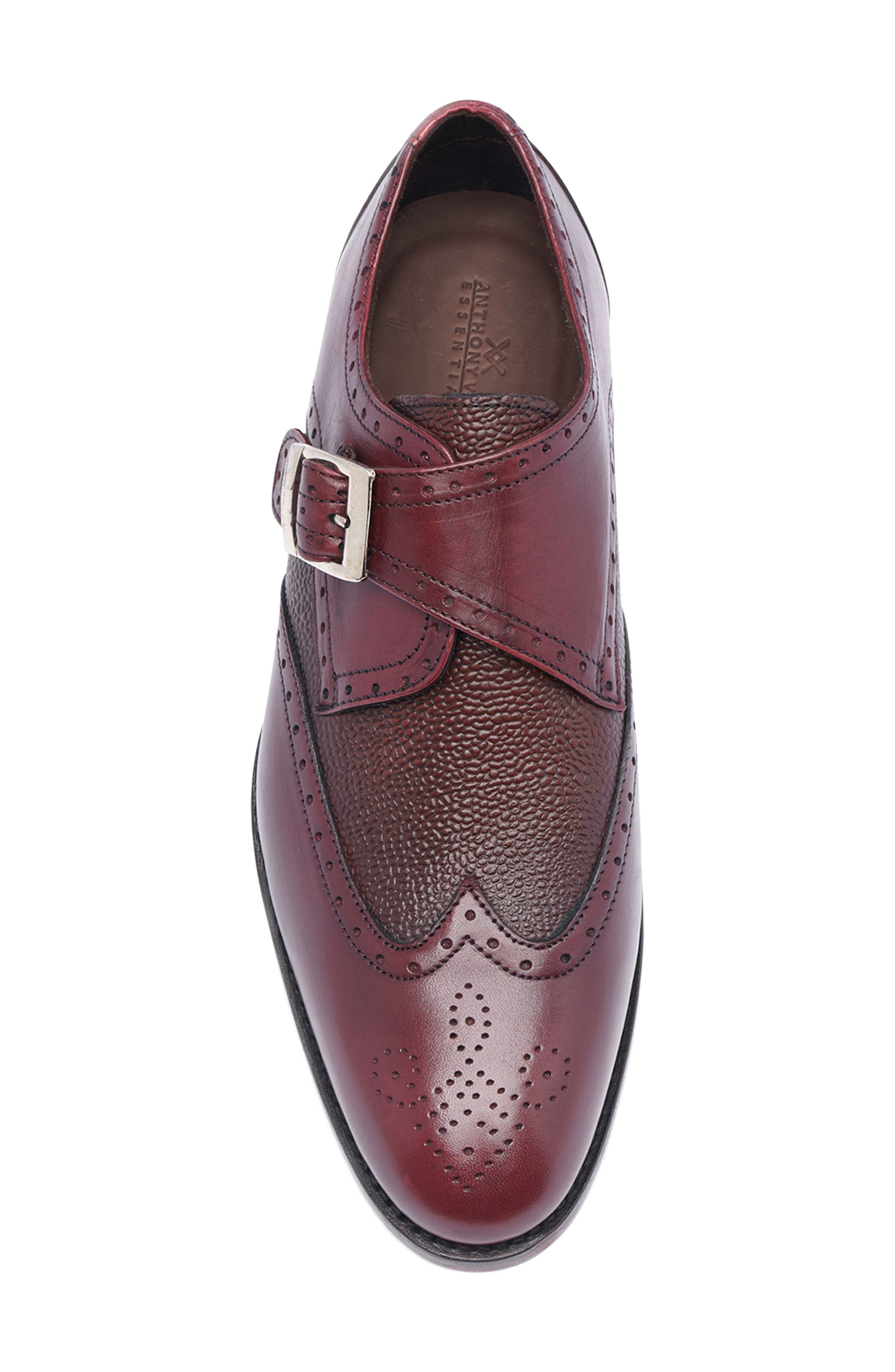 Anthony Veer Roosevelt II Single Monk Shoe, Alternate, color, Oxblood