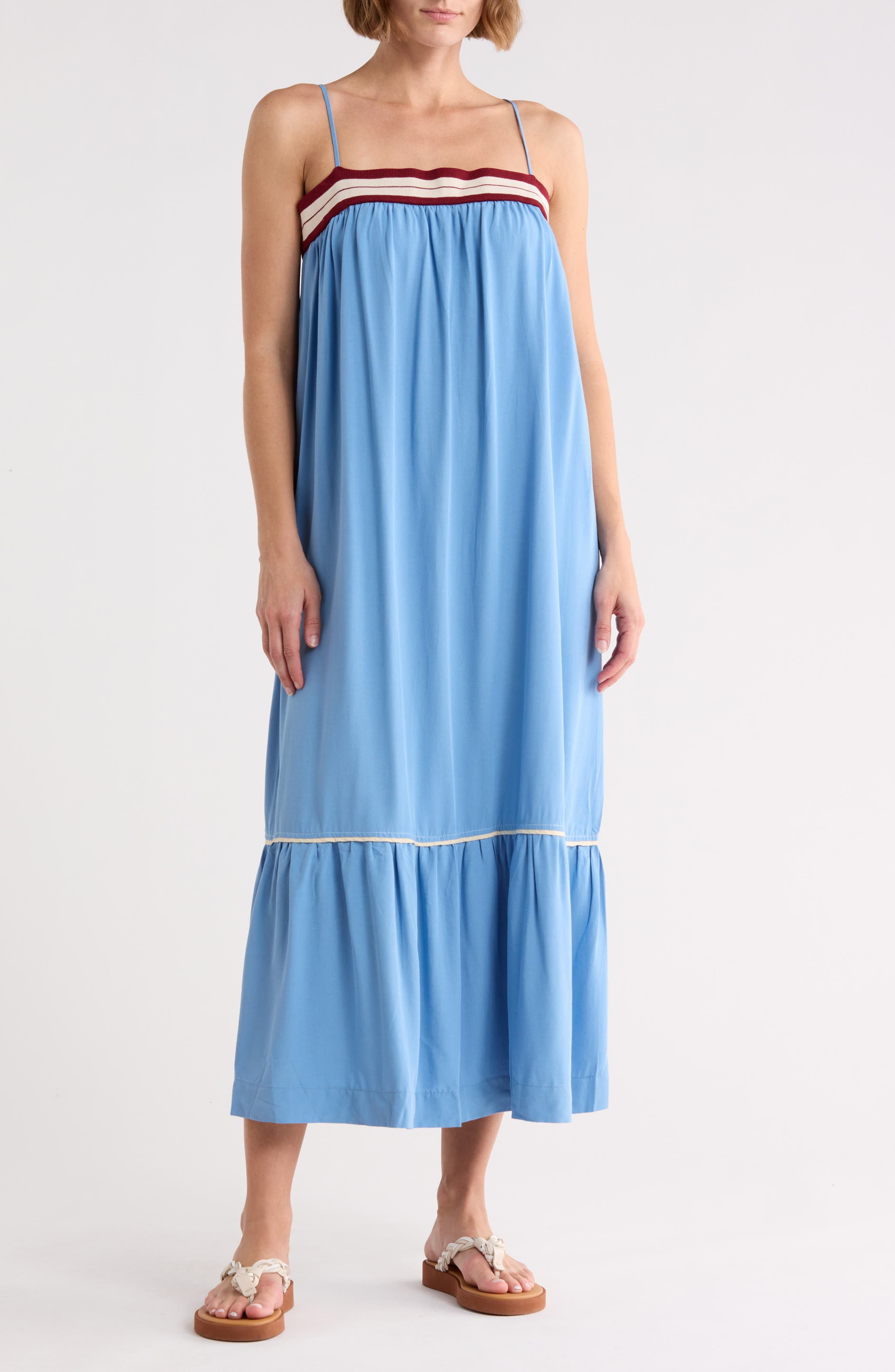 DRESS TO Sleeveless Tiered Maxi Dress