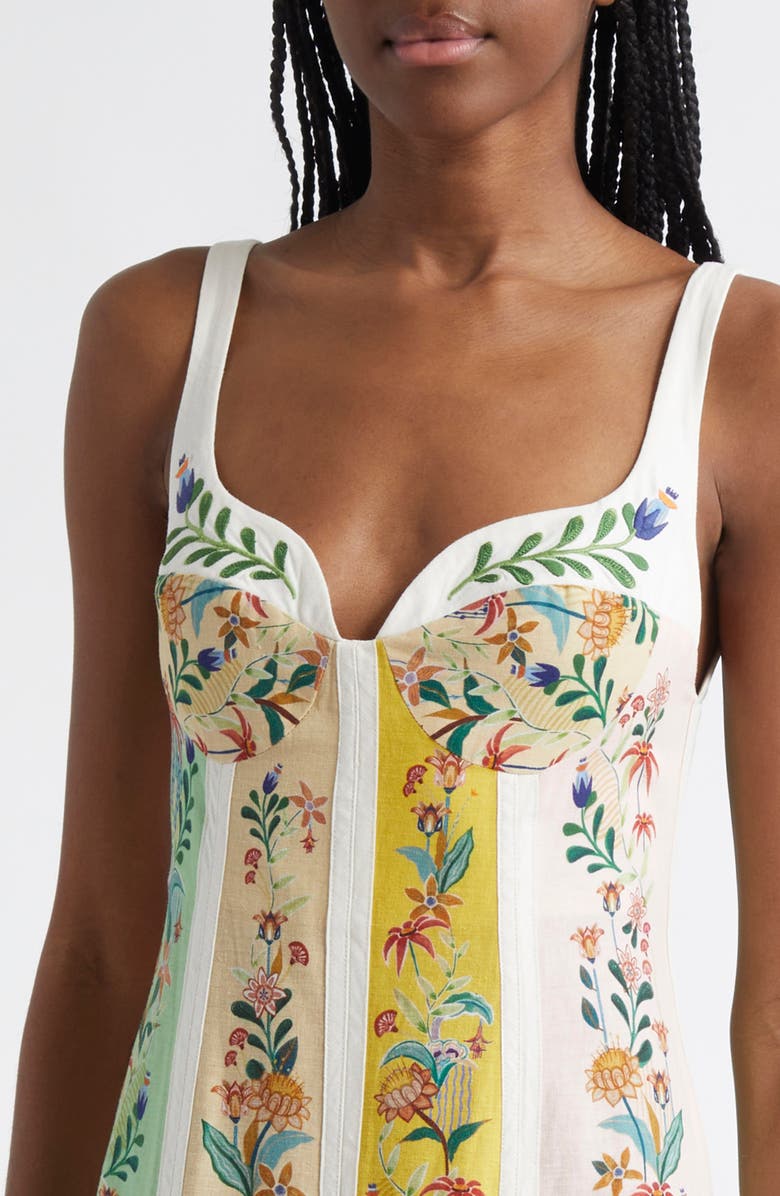 Delicate Floral Stripe Sundress