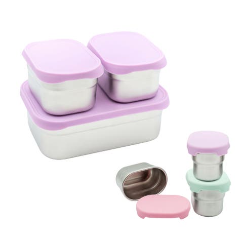 Stainless Steel Lunch Box Set with Dip Containers