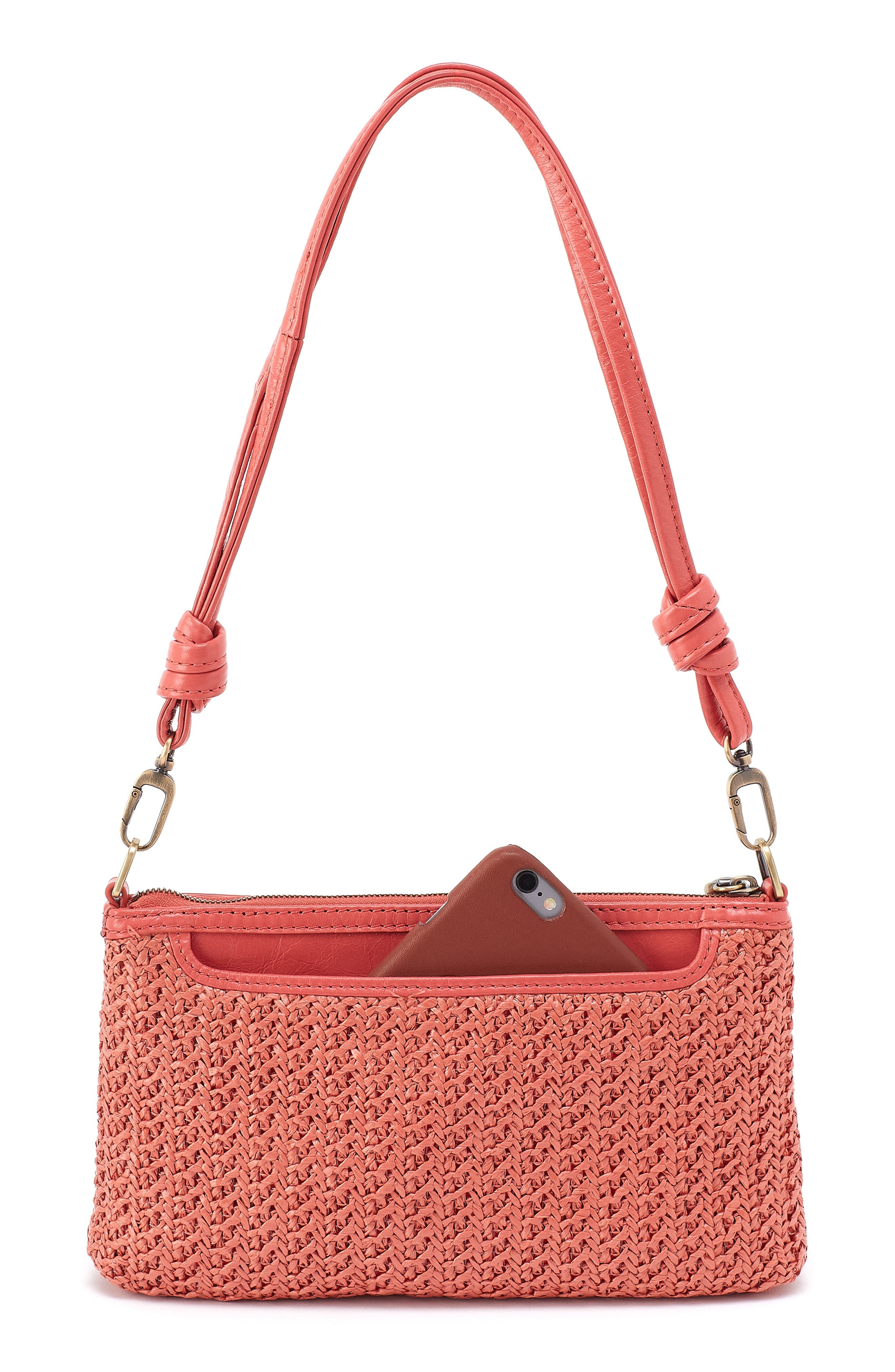 HOBO Darcy Convertible Crossbody Bag, Alternate, color, Wild Rose Woven Straw