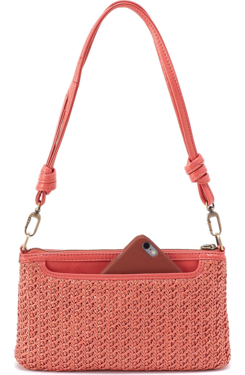 HOBO Darcy Convertible Crossbody Bag, Alternate, color, Wild Rose Woven Straw