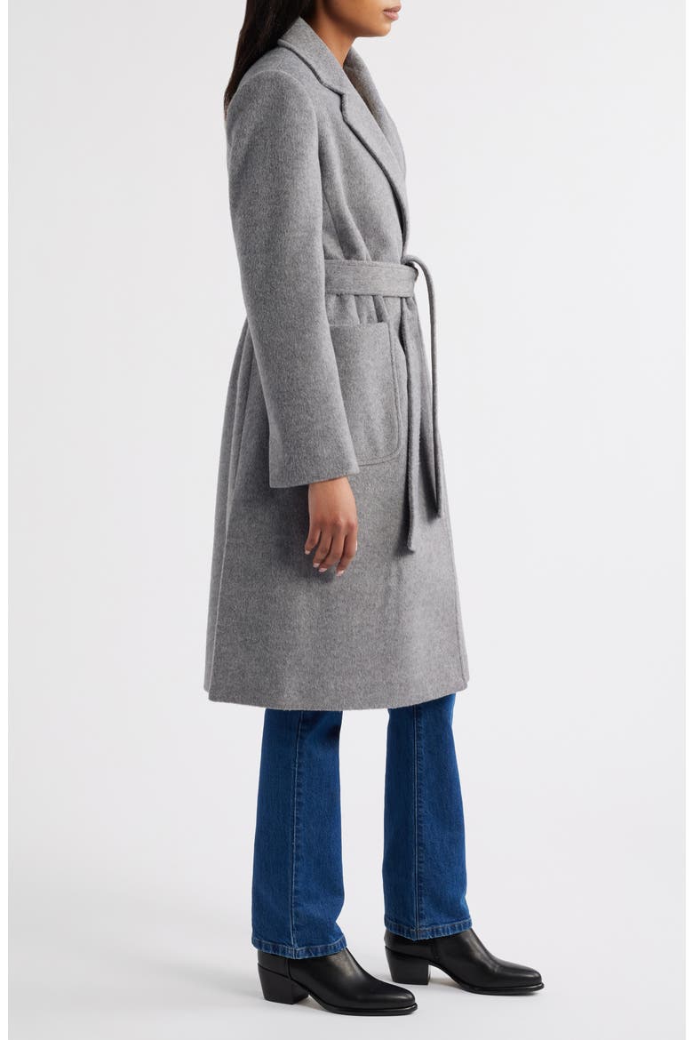Longline Wrap Coat, Alternate, color, GREY