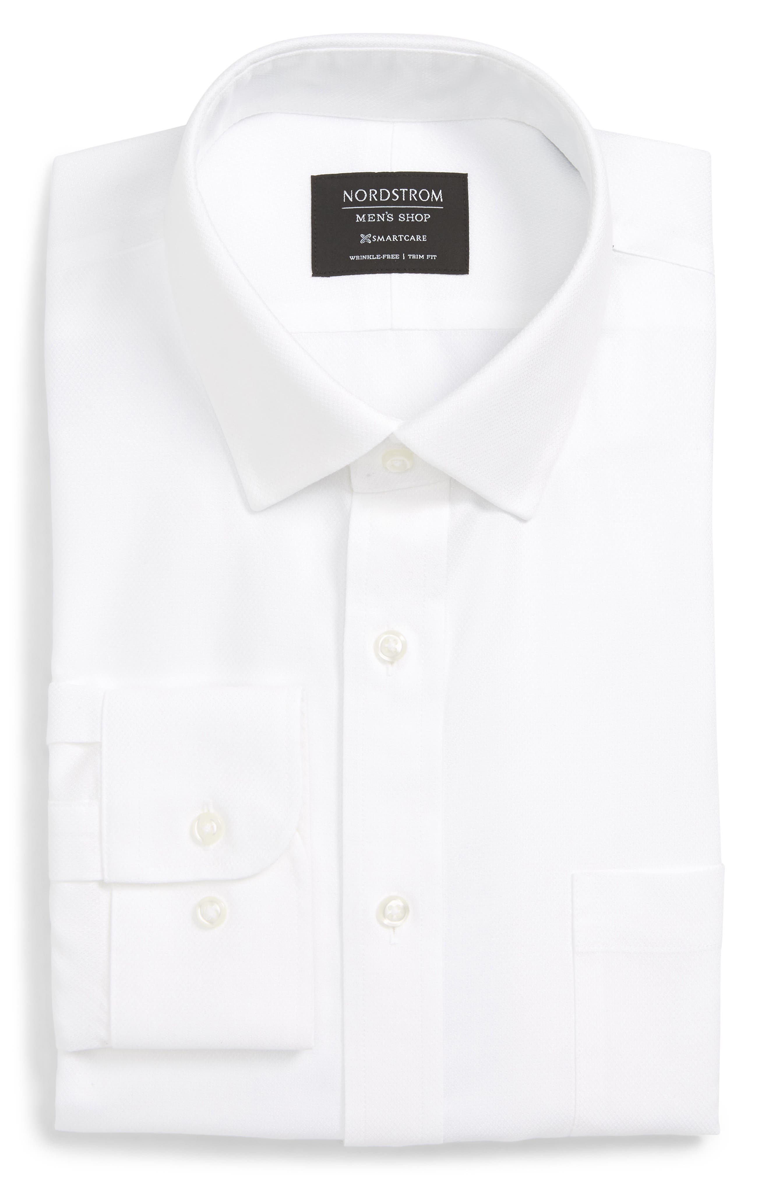nordstrom smartcare dress shirt Smartcare Trim Fit Solid Dress Shirt (Men)