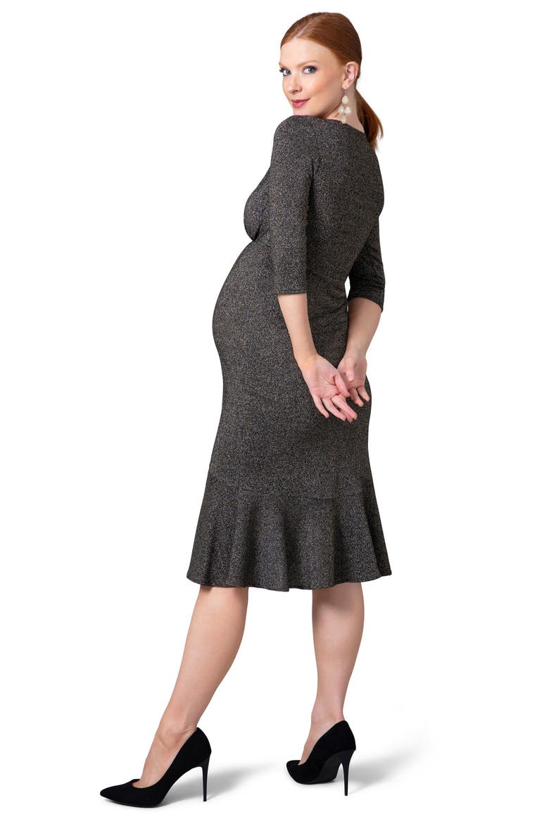 Stella Maternity Dress, Alternate, color, SPARKLE BLACK