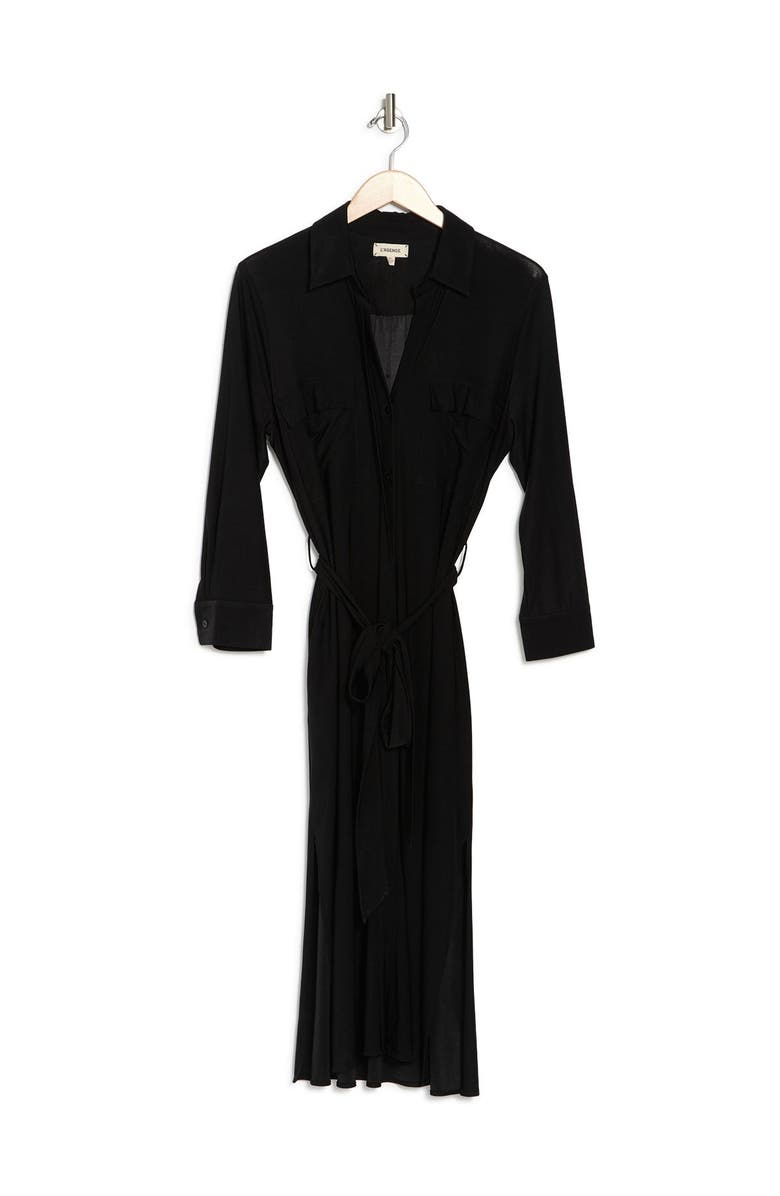 L'AGENCE Rivi Midi Shirtdress, Alternate, color, 