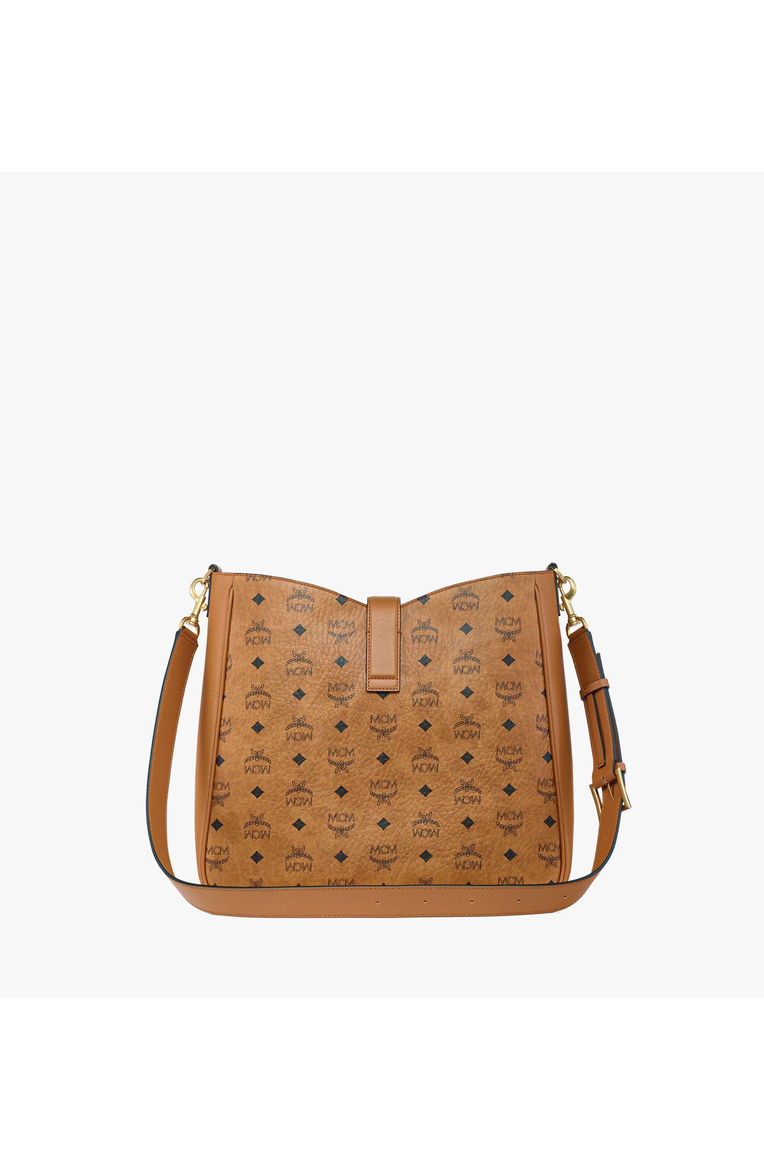 Large Tracy Hobo in Visetos, Alternate, color, Cognac