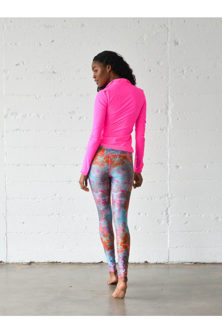Women's Swim Leggings - UPF 50+, Alternate, color, Abstract Watercolor