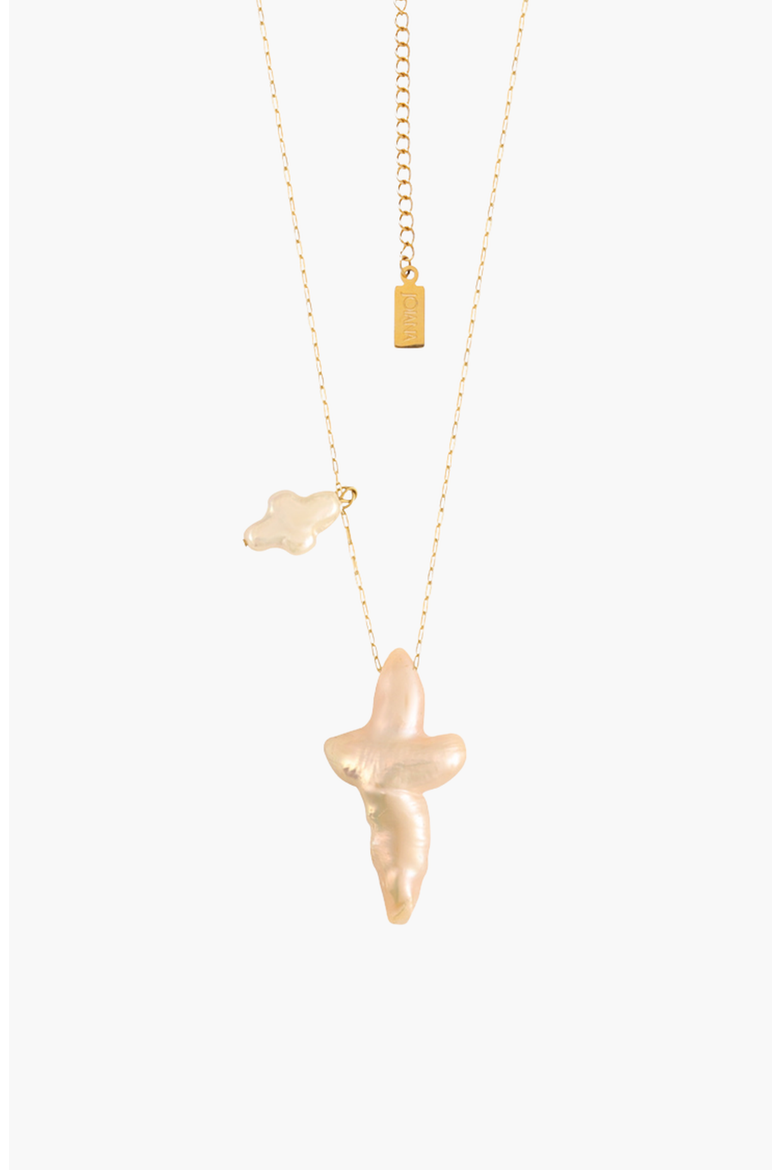 Grace Double Cross Necklace, Main, color, Gold