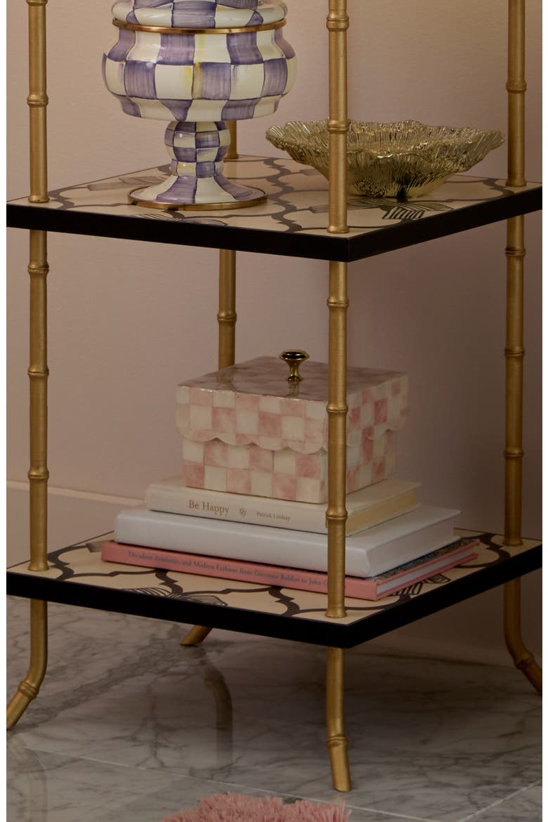 Rosy Check Capiz Scalloped Box, Alternate, color, ROSY