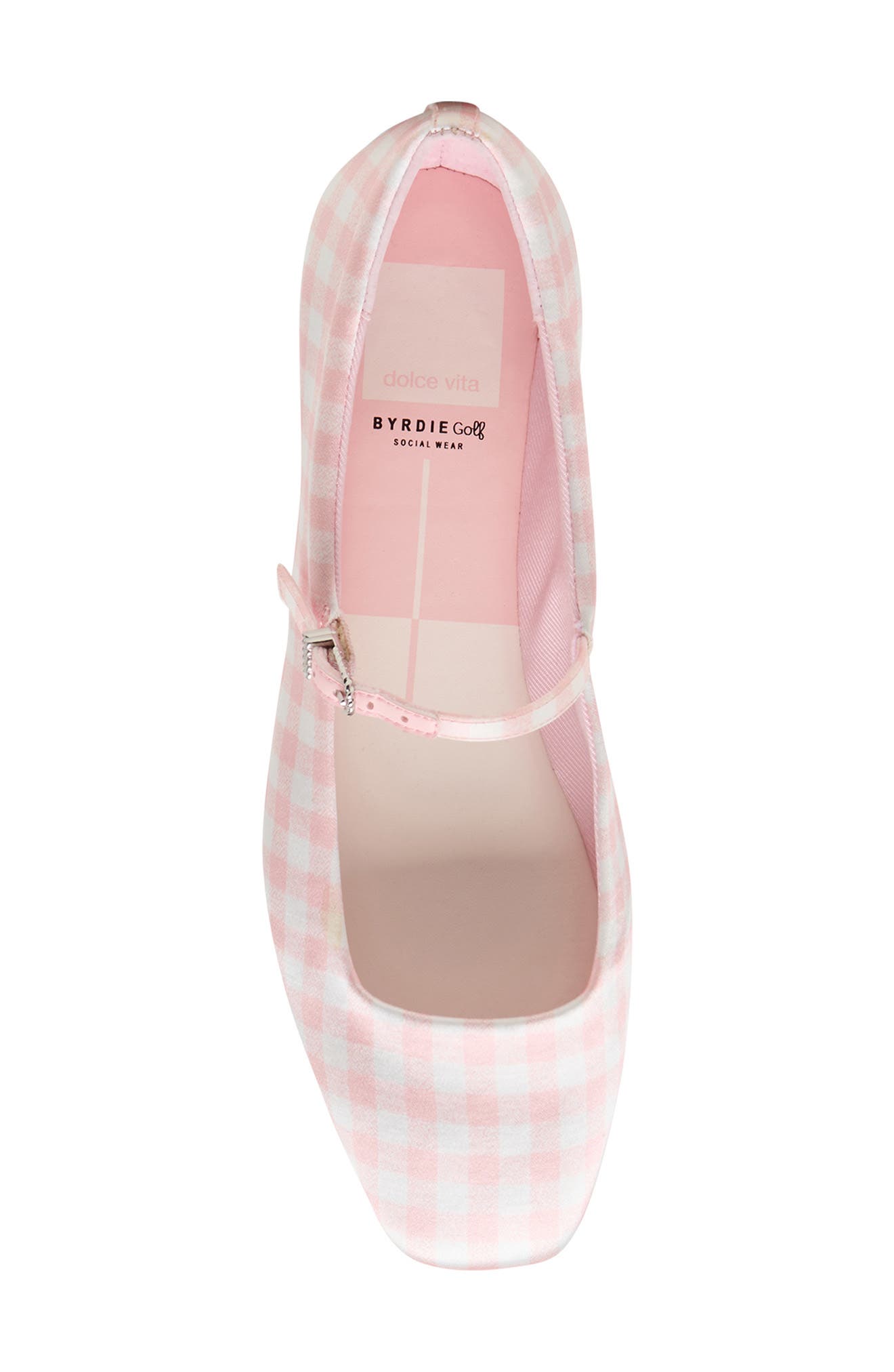 Dolce Vita x Byrdie Golf Reyes Mary Jane Flat, Alternate, color, Pink Plaid