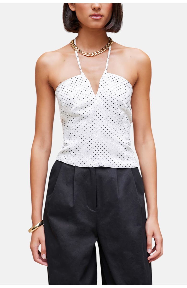 Bishop + Young Seaside Halter Top, Main, color, Micro Polka Dot