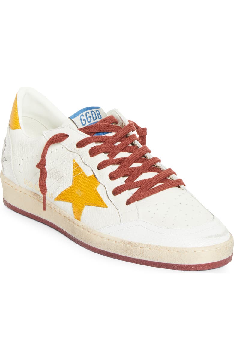 Golden Goose Ball Star Sneaker, Main, color, White/ Yellow