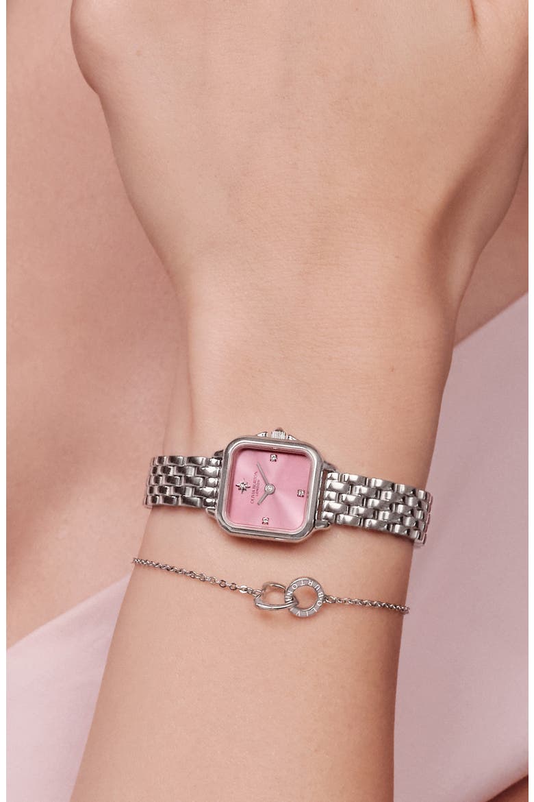 Mini Grosvenor Bracelet Watch, 20mm, Alternate, color, SILVER