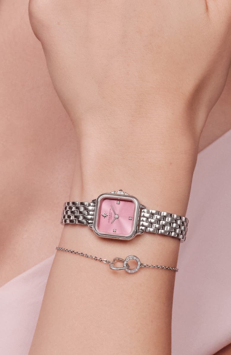 Olivia Burton Mini Grosvenor Bracelet Watch, 20mm, Alternate, color, Silver