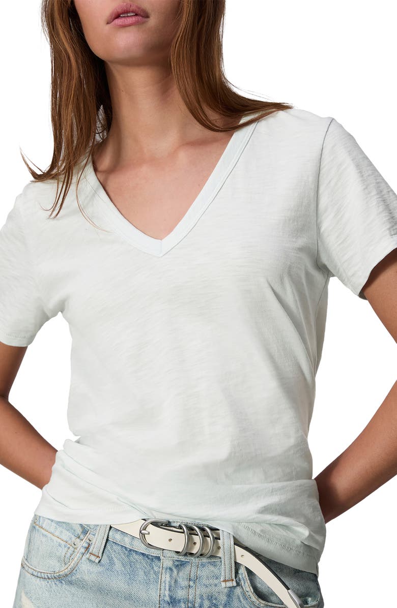 rag & bone The Vee Slub Cotton T-Shirt, Alternate, color, Iceblu