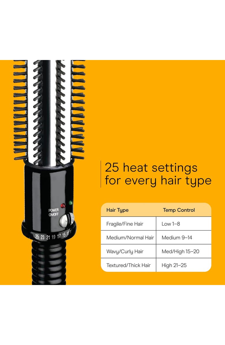CONAIR Instant Heat 1-1/4in Hot Styling Brush 25 Heat Settings, Alternate, color, Black