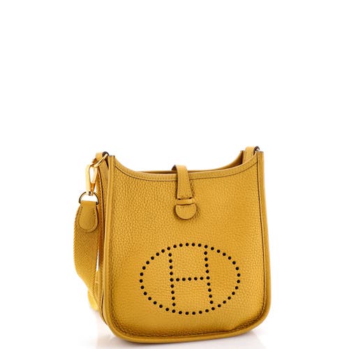 Pre-owned Hermes Hermes Evelyne Bag Gen Iii Clemence Tpm In Yellow