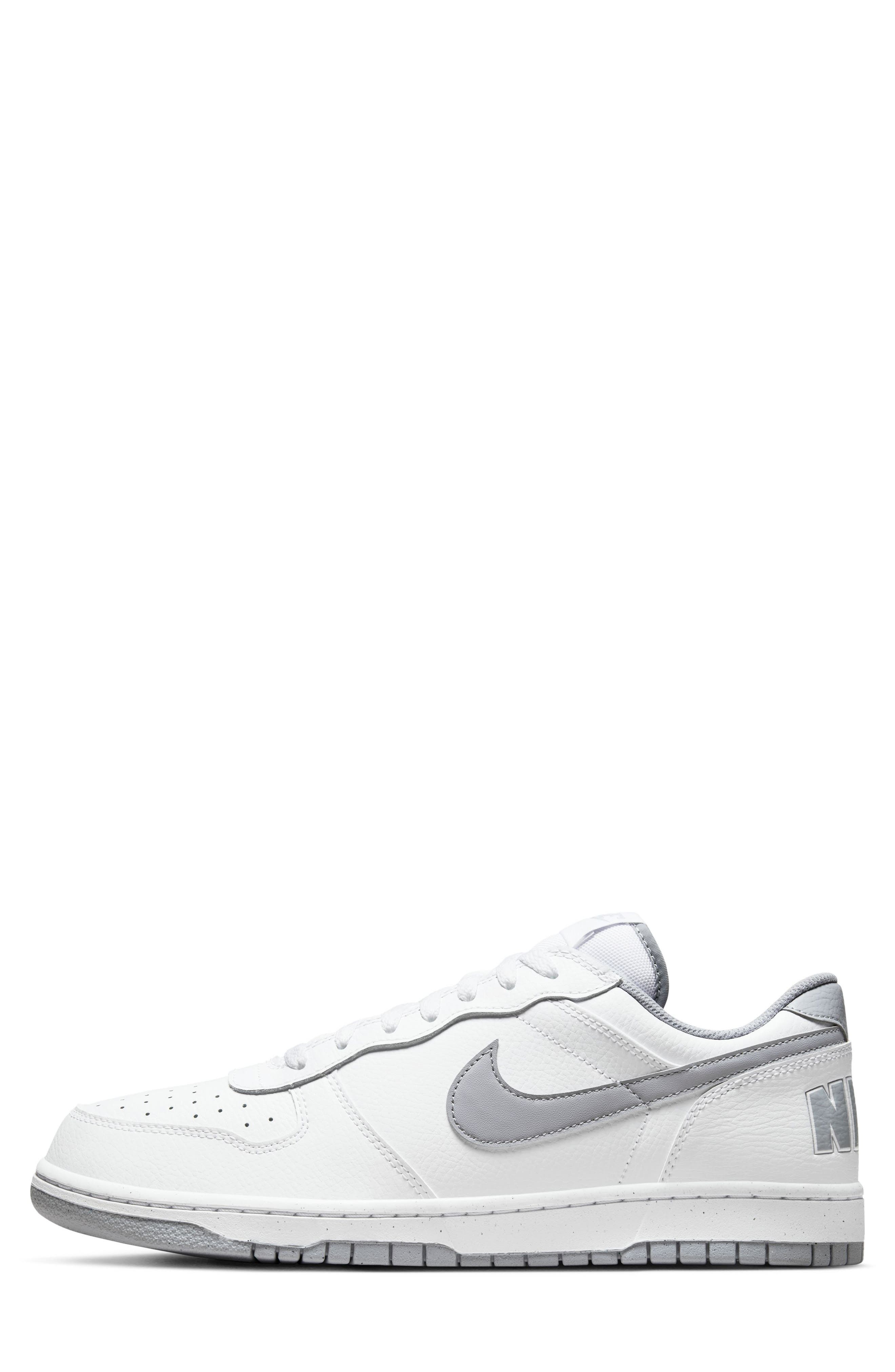 Nike Big Nike Low Basketball Sneaker, Alternate, color, White/ Wolf Gray