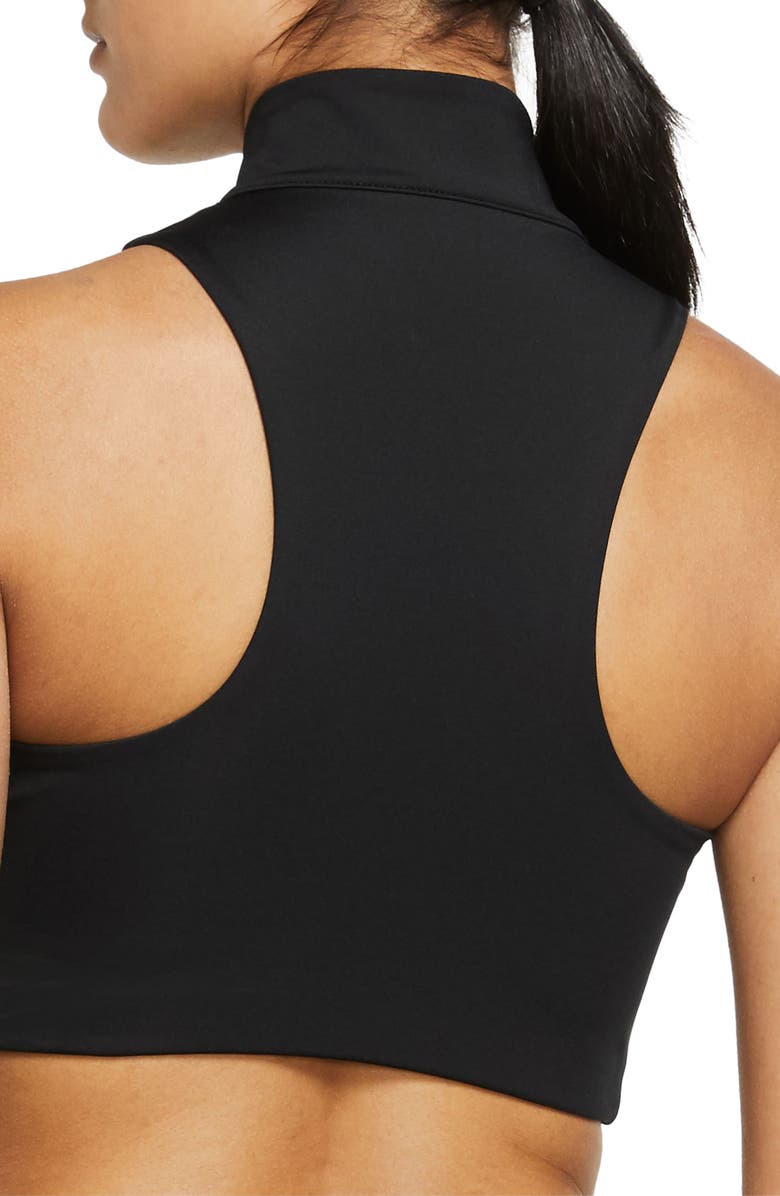 Nike Air Dri-FIT Swoosh Mock Zip Sports Bra, Alternate, color, 