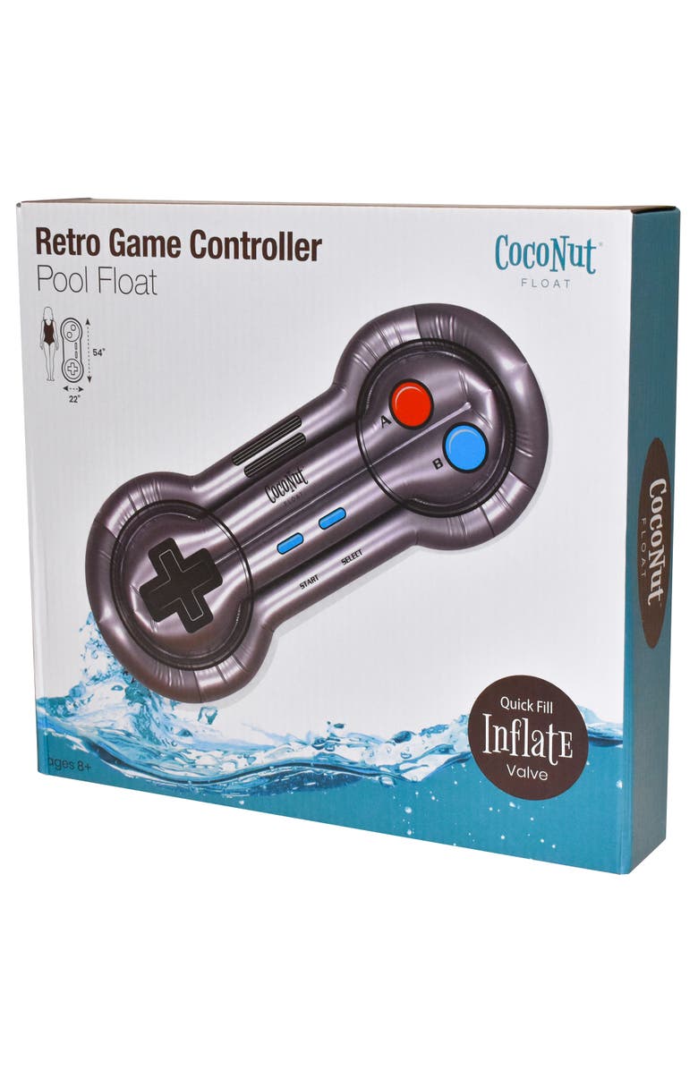 Coconut Float Retro Game Controller Pool Float 54 Inch x 22 Inch, Alternate, color,