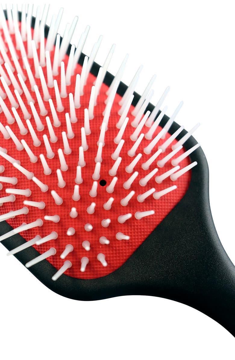 DENMAN D38 The Detangling & Styling Paddle, Alternate, color, Black With Red Pad