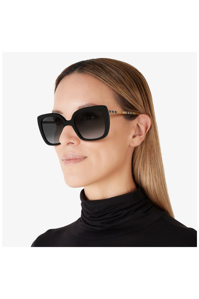 54mm Polarized Square Sunglasses, Alternate, color, BLACK/ GRIGIO