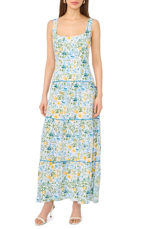 Drop Waist Tiered Maxi Dress