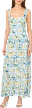 CeCe Drop Waist Tiered Maxi Dress