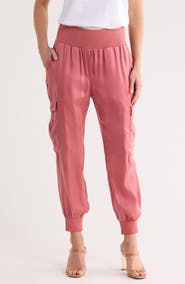Cinq à Sept Giles Cupro Crop Cargo Joggers