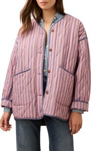 Faherty Horizon Series Stripe Quilted Jacket