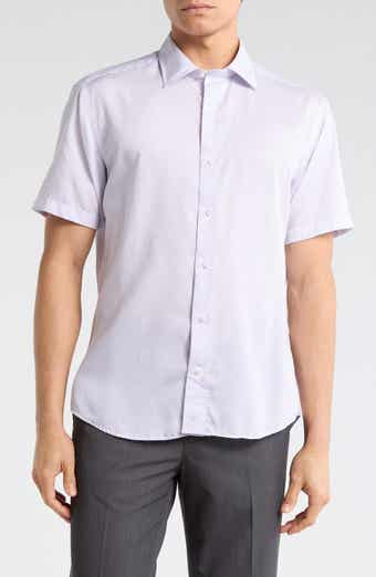 David Donahue Neat Print Short Sleeve Shirt